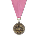 1-1/2" Custom MX Award Medal With Grosgrain Neck Ribbon