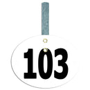 Stock Dressage Oval Exhibitor Number With Hook