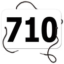 Stock Small Rectangular Exhibitor Number With String