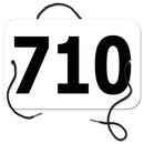 Stock Large Rectangular Exhibitor Number With String