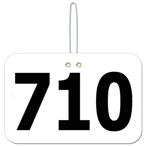 Stock Large Rectangular Exhibitor Number With Hook