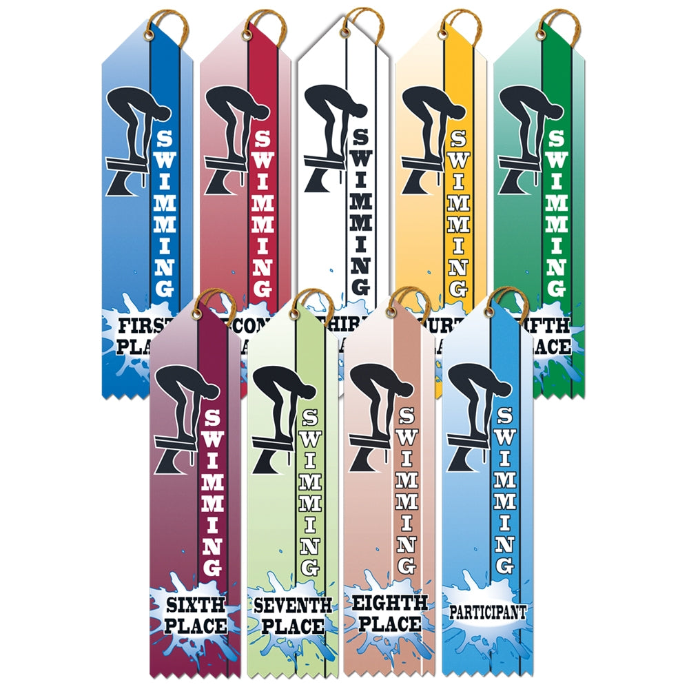 Stock Swim Splash Multicolor Award Ribbon | Image Awards