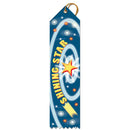 2" X 8" Stock Multicolor Point Top Shining Star Award Ribbon