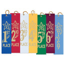 2" X 8" Stock Square Top Star Award Ribbon
