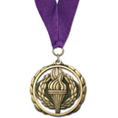2-3/8" Stock ES Award Medal With Grosgrain Neck Ribbon