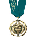 2-3/8" Custom ES Award Medal With Satin Neck Ribbon