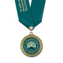 1-3/4" Custom LFL Award Medal With Satin Neck Ribbon