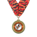 1-3/4" Custom LFL Award Medal With Millennium Neck Ribbon
