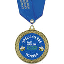 2-5/8" Custom GFL Award Medal With Satin Neck Ribbon
