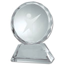 3-1/2" x 4-1/2" Custom Engraved Round Optical Crystal Award