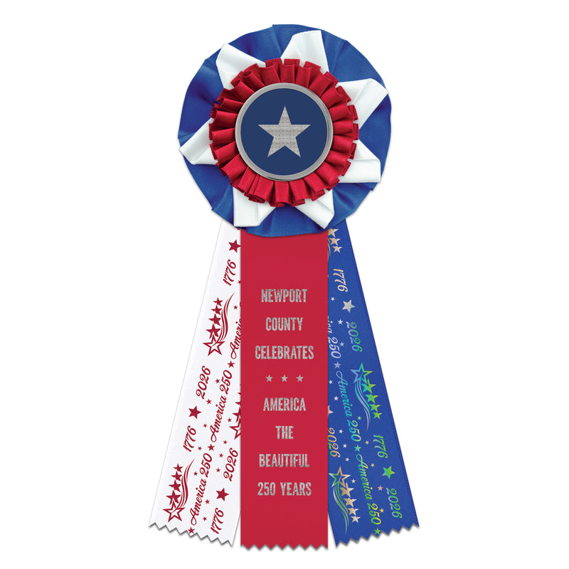 Limited Edition The American 3 Rosette Award Ribbon, 4-1/2" Top