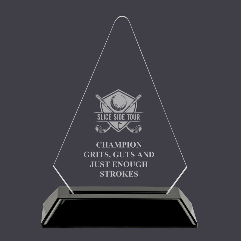 6-1/4" Custom Engraved Arrowhead Acrylic Award