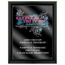 7" x 9" Custom Full Color Black Plaque With Acrylic Overlay