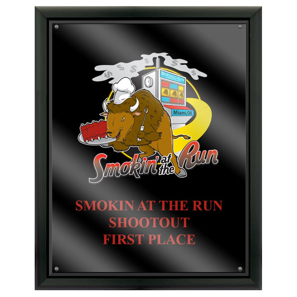 8" x 10" Custom Full Color Black Plaque With Acrylic Overlay