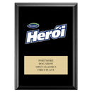 5" x 7" Custom Full Color Black Plaque With Engraved Plate