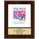 12" x 15" Custom Full Color Cherry Plaque With Engraved Plate