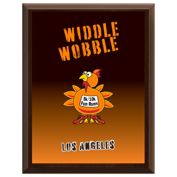 7" x 9" Custom Cherry Plaque With Full Color Imprint
