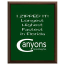 8" x 10" Custom Cherry Plaque With Full Color Imprint