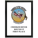 9" x 12" Custom Black Plaque With Full Color Imprint