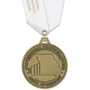 2-1/2" HS Custom Award Medal With Satin Neck Ribbon