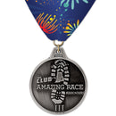 2-1/2" HS Medal With Custom Printed V-Stitched Millennium Neck Ribbon