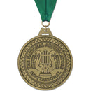 3" HH Custom Award Medal With Grosgrain Neck Ribbon