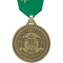 3" HH Custom Award Medal With Satin Neck Ribbon