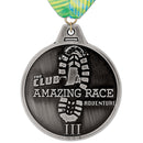 3-1/2" HE Medal With Custom Printed V-Stitched Millennium Neck Ribbon
