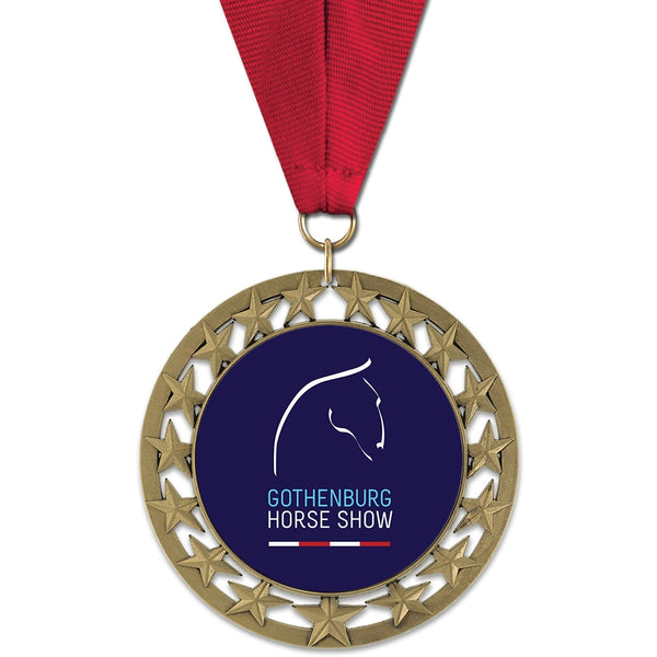 2-3/4" Custom RS14 Award Medal With Grosgrain Neck Ribbon