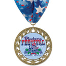 2-3/4" Custom RS14 Award Medal With Millennium Neck Ribbon