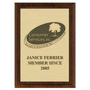 5" x 7" Custom Cherry Plaque With Engraved Plate