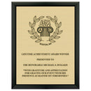 7" x 9"  Award Plaque - Black With Engraved Plate