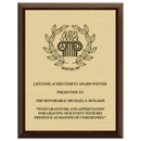 7" x 9" Custom Cherry Plaque With Engraved Plate