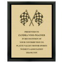 8" x 10"  Award Plaque - Black With Engraved Plate