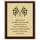 8" x 10" Cherry Plaque With Engraved Plate