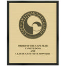 12" x 15"  Award Plaque - Black With Engraved Plate