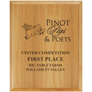 6" x 8" Custom Red Alder Engraved Plaque