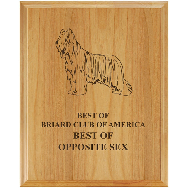 8" x 10" Custom Red Alder Engraved Plaque