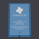 4" X 6"  Blue Glass Beveled Edge Desk Plaque