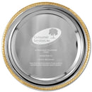 10" Round Award Tray With Gold Border