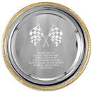 12" Round Award Tray With Gold Border
