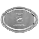 9" x 6-1/2" Scalloped Oval Award Tray