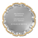 12" Chippendale Award Tray With Gold Border