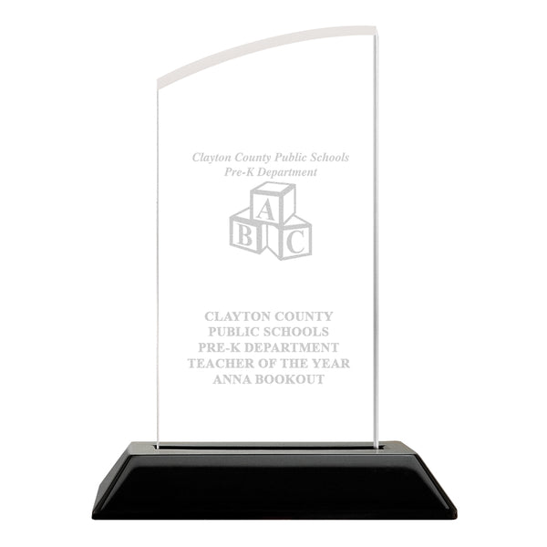 6-1/4" Custom Engraved Swatch Acrylic Award