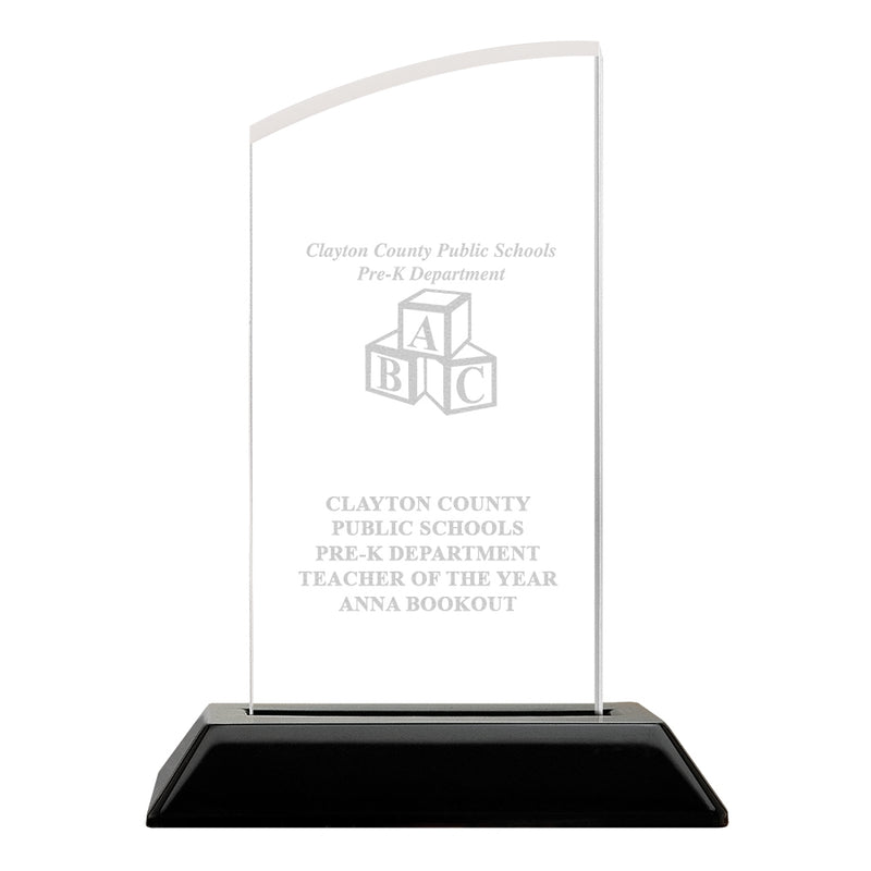 6-1/4" Custom Engraved Swatch Acrylic Award