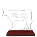 5-1/2" Custom Engraved Cattle Shaped Acrylic Award