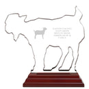 Engraved Goat Shaped Acrylic Award Trophy
