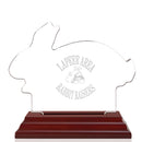 Engraved Rabbit Shaped Acrylic Award Trophy