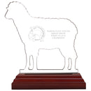 Engraved Sheep Shaped Acrylic Award Trophy