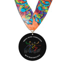 3-1/2" Standard Shape Custom Acrylic Medal With Custom Millennium Neck Ribbon